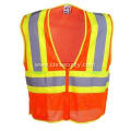 Unisex Orange High Visibility Two-Tone Work Vest